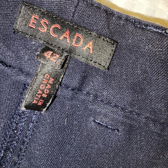 ESCADA EUC WOMEN'S SIZE 42 GER. US 10. DARK BLUE STRETCH JEANS PANTS - Picture 5 of 8